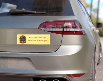 Imán para coche / calcomanía de guardiana espiritual "Protegido por la Energía Divina de la Diosa Kali"