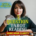 Same Hour 5 Question Tarot Reading | Detailed Tarot Answers on Love, Career & Life | Honest Spiritual Guidance, Psychic Insight product logo