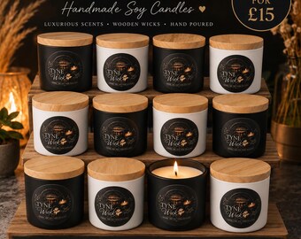 3 for 15 Soy Candle Bundle | Pick Your Scents | Handmade Wooden Wick Candles | Luxury Home Fragrance Gift Set | Tyne & Wick