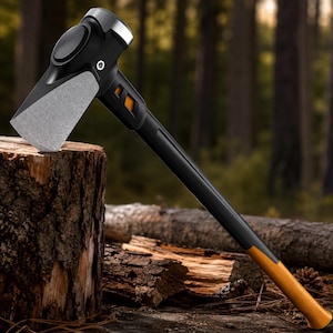 Fiskars 6 lb IsoCore Splitting Maul, 36 inch Forged Steel Axe, Shock Handle
