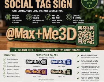 Custom Sign W/Text and QR Code