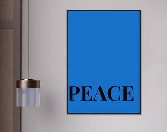 PEACE Wall Art Decor for Home, Bedroom, Living Room, Office – Modern Aesthetic Print for Couples, Teens, and Interior