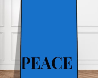 PEACE Wall Art Decor for Home, Bedroom, Living Room, Office – Modern Aesthetic Print for Couples, Teens, and Interior