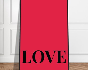 Love Glow Minimal Poster – Wall Art Decor for Home, Bedroom, Living Room – Modern Aesthetic Print for Couples, and Interior Design Lovers