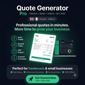 Generatore Preventivi Pro | Tool HTML Offline | PDF Istantaneo | 6 Template | INPS Cassa Bollo | Freelance Partita Iva