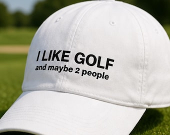 Gorra de béisbol divertida para hombre, bordada, ajustable, de perfil bajo, con visera curvada, de algodón transpirable, ideal como regalo para golfistas.