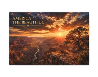 Lienzo "America the Beautiful" / Decoración de pared para sala de estar