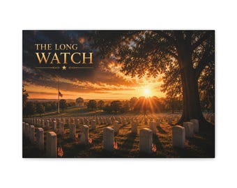 Lienzo decorativo para pared con el amanecer en el cementerio de Long Watch / Lámina decorativa para el hogar o sala de estar.