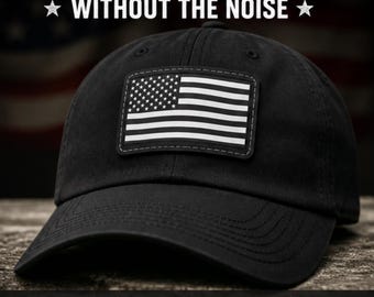 Gorra con la bandera estadounidense, gorra patriótica minimalista, gorra táctica de papá de EE. UU., regalo para veteranos, gorra con parche de bandera / gorra clásica de papá de perfil bajo