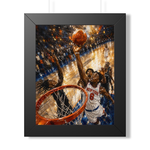 New York Knicks Basketball Poster Framed Vertical Poster | Sports
