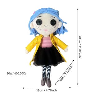 Coraline inktvis pluche speelgoed voor kinderen, schattige octopus knuffel uit de Coraline film, verjaardagscadeau voor fans, zachte knuffel afbeelding 8