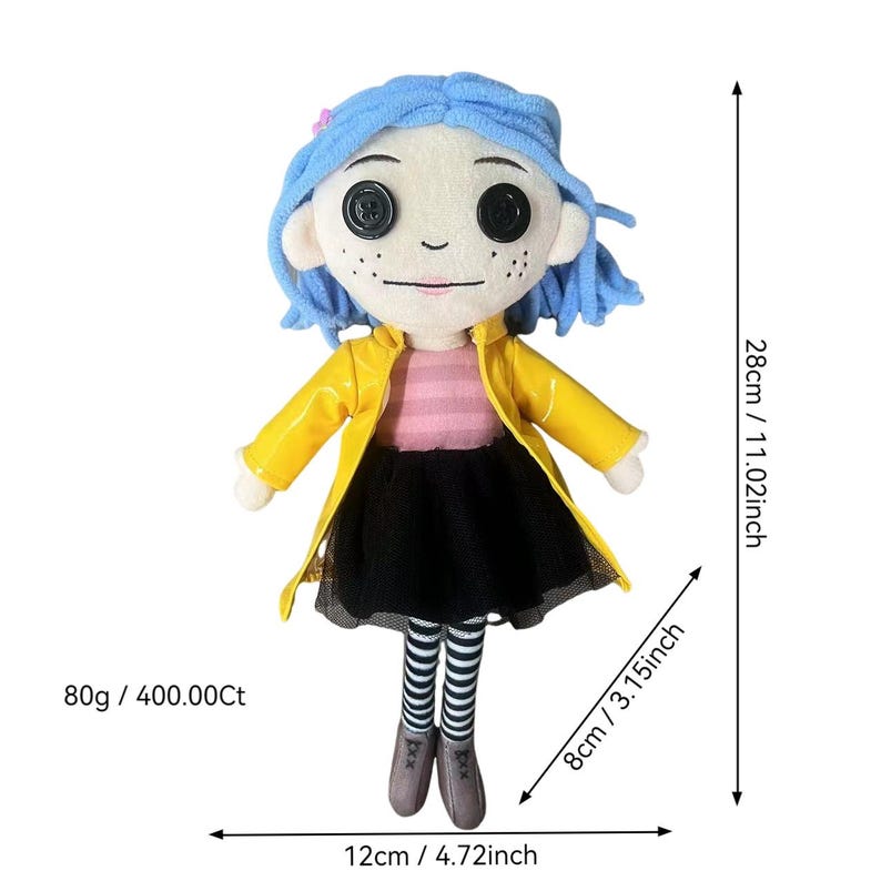 Coraline inktvis pluche speelgoed voor kinderen, schattige octopus knuffel uit de Coraline film, verjaardagscadeau voor fans, zachte knuffel afbeelding 8