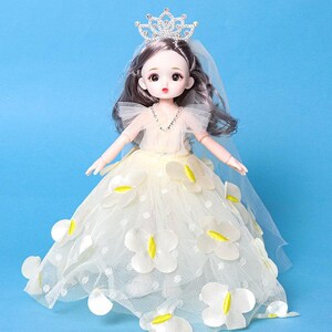 Muñeca de la Princesa Elsa de Frozen y Blancanieves en su boda, juguete de princesa para niñas, regalo de cumpleaños para niños, regalo de Navidad para pequeños fans. imagen 10