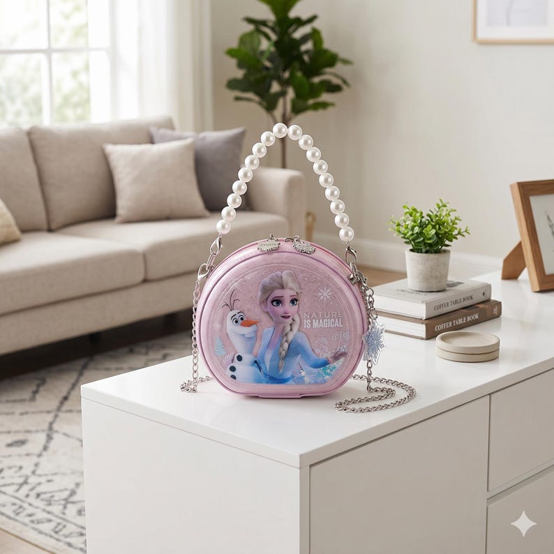 Frost Elsa Axelväska för Barn, Prinsessväska för Flickor, Födelsedagspresent till Dotter, Julklapp för Små Fans bild 1