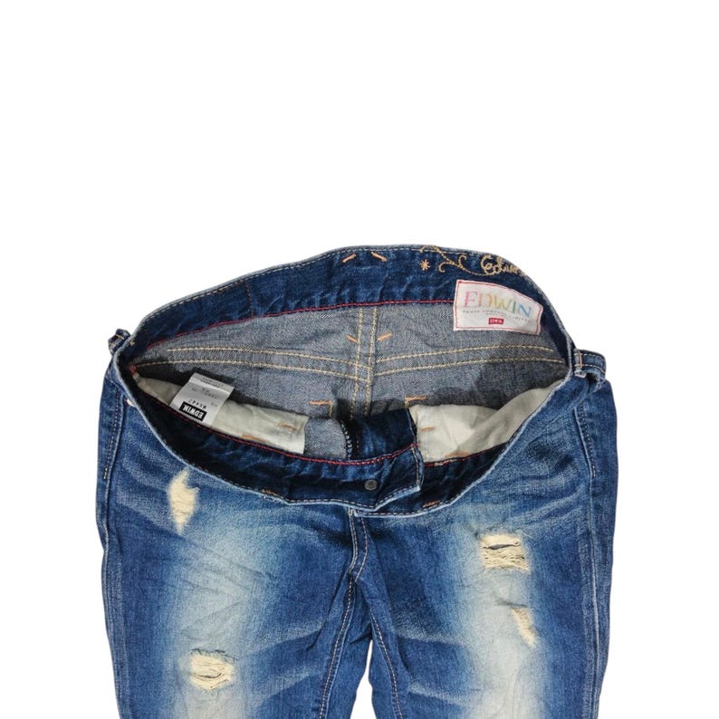 Japanese Brand Edwin Distressed Whiskering Design Jeans image 7