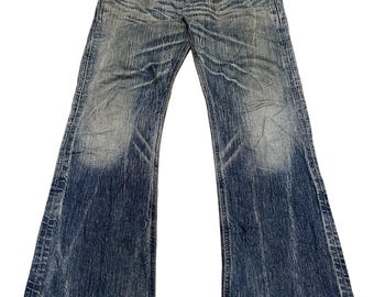 Vintage Edwin 503 Blue Trip Flare Jeans - Y2K Boot Cut Denim W31