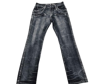 Japanische Marke Blow By Blue Inspiriert Chrome Heart Whiskering Jeans
