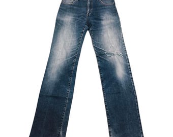 Vintage Bobson Whiskering Distressed Trashed Jeans