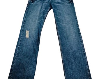 Japanese Brand Mouth Valley Double Waist Distressed Design Jeans