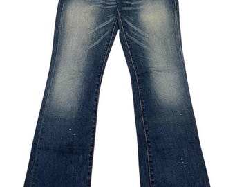 Japanese Brand Audience Claw Split Colour Flare Jeans