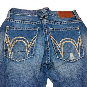 Japanese Brand Edwin Distressed Whiskering Design Jeans image 6