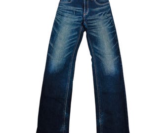 Japanska märket Vintage Edwin Exklusiva Whiskering Design Jeans