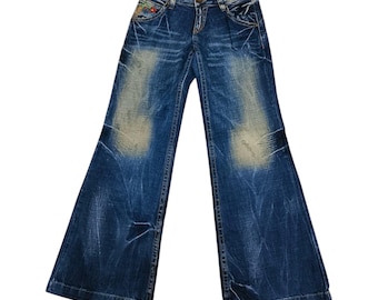 Lolita Embroidery Lolita Rare Design Whiskering Jeans