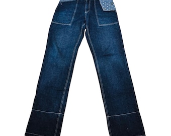 Japanese Brand Funky Base Rare Design Distressed Jeans