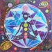 Meditation Chakra Art Print // Rainbow Outer Space Painting // Original Artwork Batik Tapestry // Buddha Yoga Art // Meditation Wall Hanging 