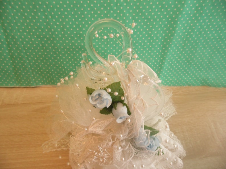 Vintage Swan Wedding Cake Topper Baking Supply imagem 2