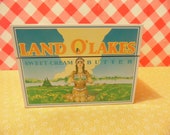Vintage Land O Lakes Recipe Box With Recipes And Dividers - 1935 Replica
