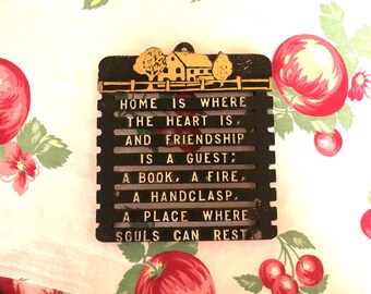 Vintage Home Is Where The Heart Is Trivet