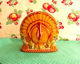 Vintage Ceramic Turkey Napkin Holder - Be Thankful - Kmart