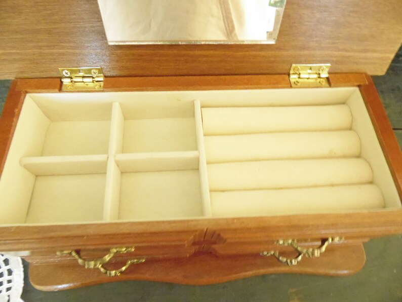 Vintage Sears Jewelry Box Wood Made In Taiwan Etsy