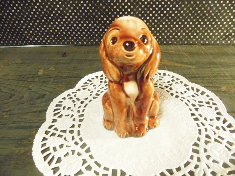 Small Glazed Pottery Dog Lichten Ware
