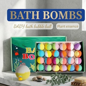 Bombe da bagno per bambini: bombe da bagno schiumogene, naturali e sicure, con i migliori giocattoli a forma di animali marini all'interno, regalo perfetto per i bambini.