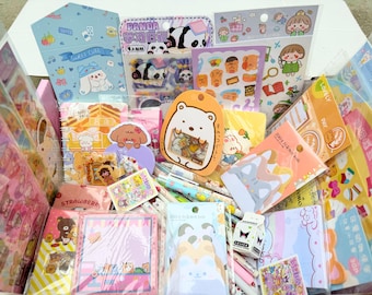 25-delige kawaii-mysteriedoos • Leuke verrassingsdoos • Stickers, memoblokken, kawaiipennen, notitieboekjes • Leuke cadeaus voor meisjes •Cadeau voor kinderen