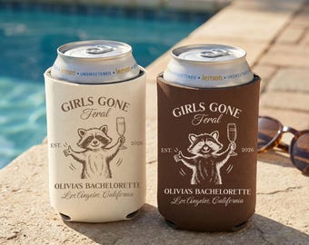 Portabevande "Girls Gone Feral", divertente bomboniera per addio al nubilato, portabevande personalizzato, regalo personalizzato per damigella d'onore, portabevande per viaggio tra ragazze