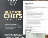 Chef CV Template UK | Cover Letter | Chef's Larder - 70 Bullets | Created by a Head Chef | 15 Years Kitchen Experience | Word & Google Docs
