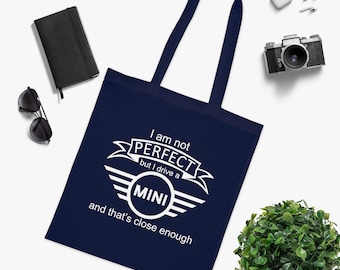 MINI Cooper Driver Tote Bag | Humorous Car Owner Gift, 100% Cotton Canvas