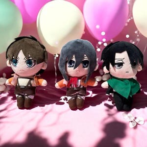 Attack on Titan Gosedjur Levi Eren Mikasa Gosedjur Anime Docka Gåva