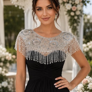 silver shrug for formal dress Formal Silver Bolero Shrug Formal Grey Lace Shrug Chiffon Bolero Silver  Bolero For Wedding