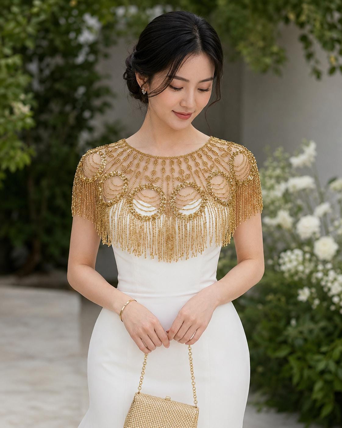 gold shrugs for dresses Shrug neckline:strapless
