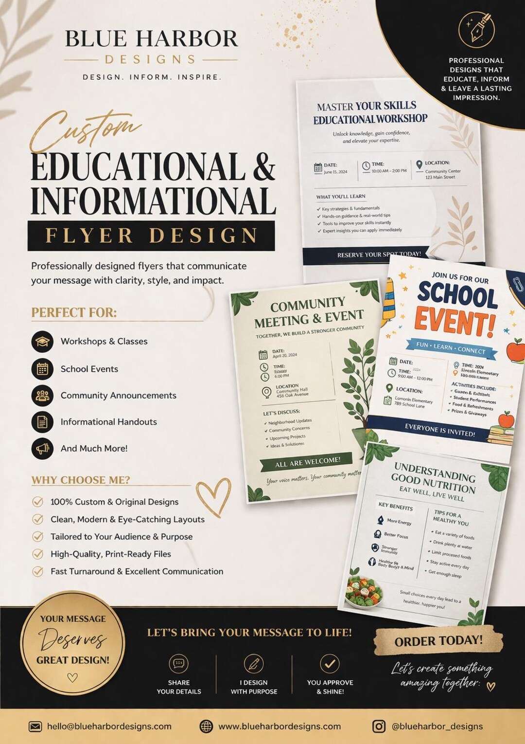 Custom Educational Flyer Design | Informational, School, Business ...