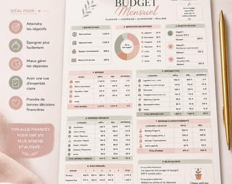 Printable Monthly Budget | Family Budget Sheet | Financial Planner | Income, Expense, and Savings Tracker | Household Budget Organization