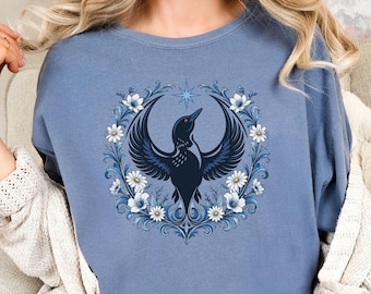 Minnesota Loon Shirt, MN State Bird Tee, Rebel Loon Comfort Colors T-Shirt, North Star Graphic Tee, Political Protest Shirt