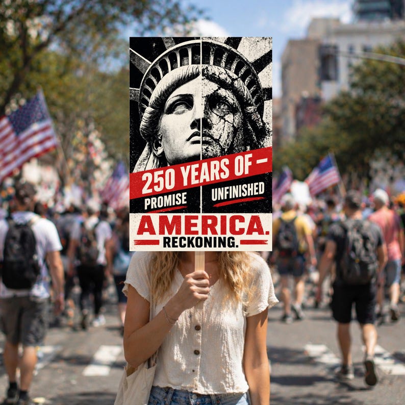 Reckoning Sign America 250 Poster, No Kings Protest Sign, Anti Trump Poster, Political ...