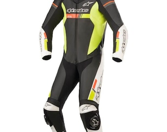 Mono de carreras de cuero de una pieza Alpinestars GP Force Chaser Race.