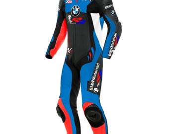 BMW Motorrad S1000RR Motorbike Motorcycle Leather Racing Suit.