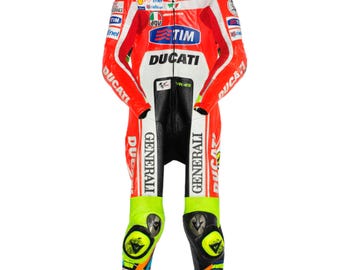 ドゥカティ バレンティーノ・ロッシ バイク用レザーレーシングスーツ。